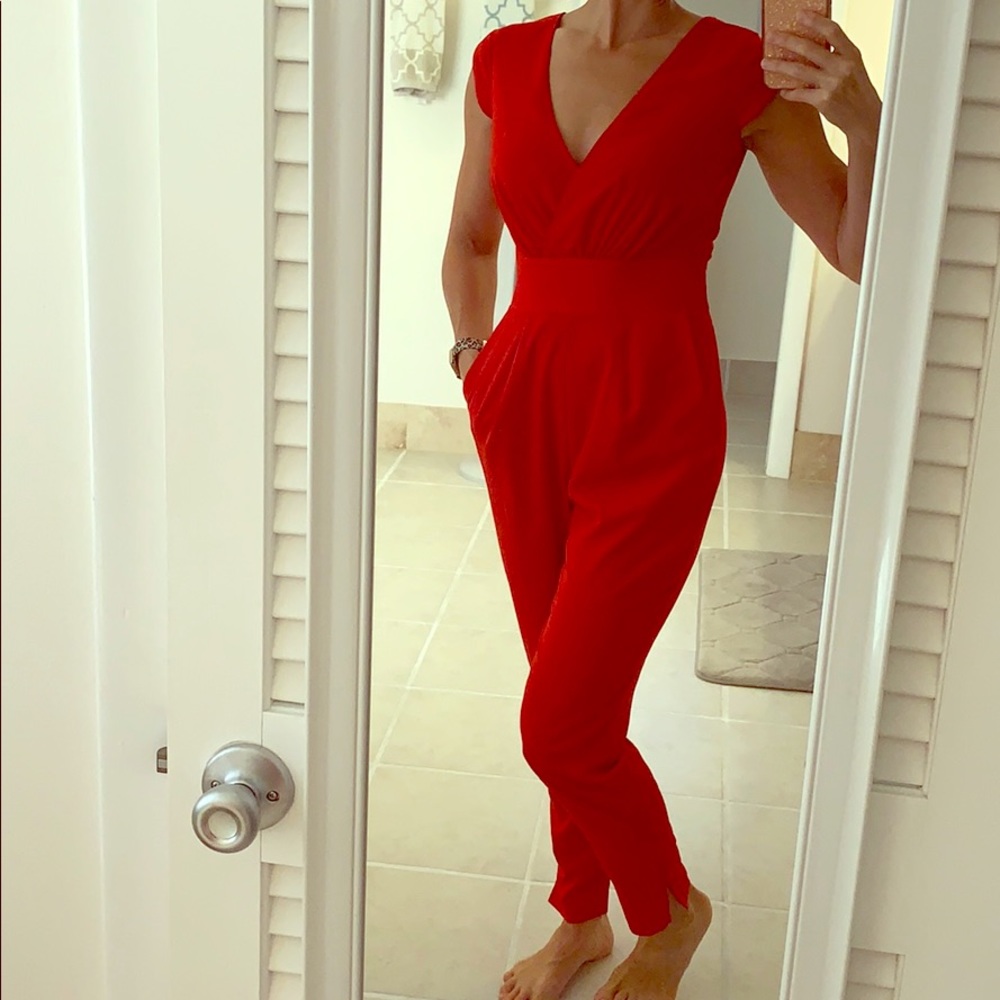 Red jumpsuit